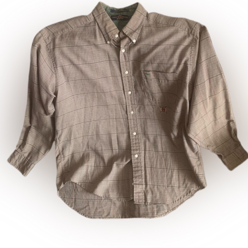 Pre Owned Men's Tommy Hilfiger Golf Long Sleeve Button Down Shirt  Sz Lg Classic